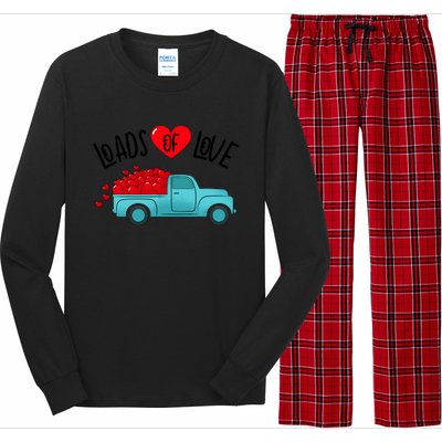 Valentines Day Pickup Truck Loads Of Love Gift Long Sleeve Pajama Set