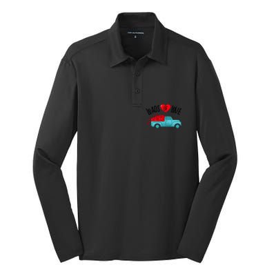 Valentines Day Pickup Truck Loads Of Love Gift Silk Touch Performance Long Sleeve Polo