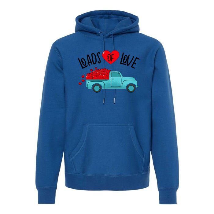 Valentines Day Pickup Truck Loads Of Love Gift Premium Hoodie