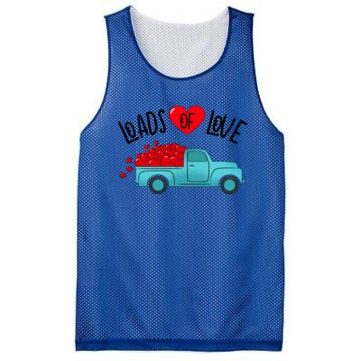 Valentines Day Pickup Truck Loads Of Love Gift Mesh Reversible Basketball Jersey Tank