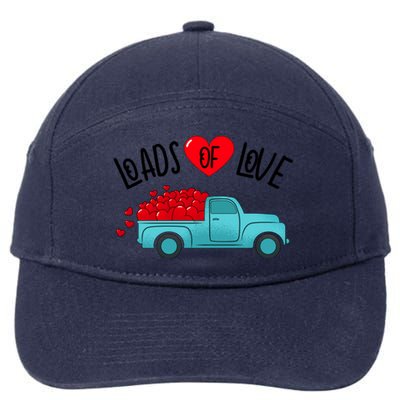 Valentines Day Pickup Truck Loads Of Love Gift 7-Panel Snapback Hat