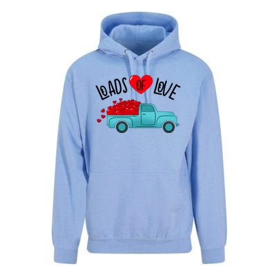 Valentines Day Pickup Truck Loads Of Love Gift Unisex Surf Hoodie