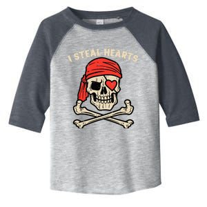 Valentines Day Pirate I Steal Hearts Cool Toddler Fine Jersey T-Shirt