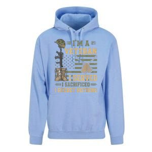 Veteran Day Patriotic Im Veteran I Served Sacrificed Regret Nothing Gift Unisex Surf Hoodie