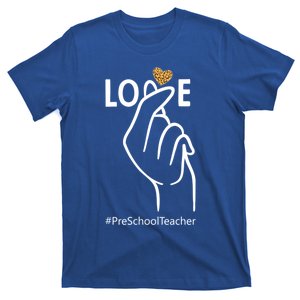 Valentines Day Preschool Teacher Cute Korean Finger Heart Cute Gift T-Shirt