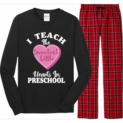 Valentines Day Preschool Teacher For Teachers In Love Gift Long Sleeve Pajama Set