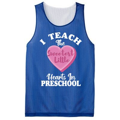 Valentines Day Preschool Teacher For Teachers In Love Gift Mesh Reversible Basketball Jersey Tank