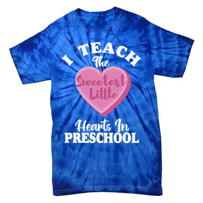 Valentines Day Preschool Teacher For Teachers In Love Gift Tie-Dye T-Shirt