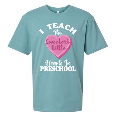 Valentines Day Preschool Teacher For Teachers In Love Gift Sueded Cloud Jersey T-Shirt