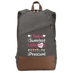 Valentines Day Preschool Teacher For Teachers In Love Gift Cute Gift Cotton Canvas Backpack