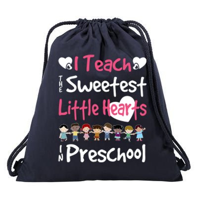 Valentines Day Preschool Teacher For Teachers In Love Gift Cute Gift Drawstring Bag