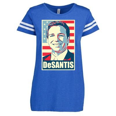 Vintage DeSantis Poster Republican President Florida 2024 Enza Ladies Jersey Football T-Shirt