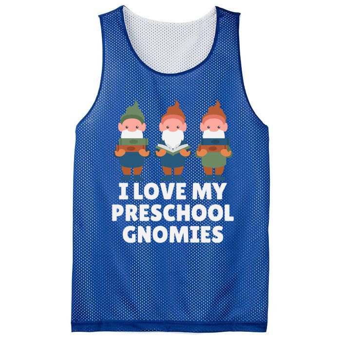 Valentines Day Preschool Teacher I Love My Gnomies Great Gift Mesh Reversible Basketball Jersey Tank