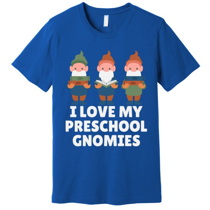 Valentines Day Preschool Teacher I Love My Gnomies Great Gift Premium T-Shirt