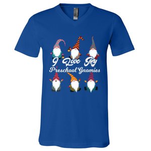 Valentines Day Preschool Teacher I Love My Gnomies Gift V-Neck T-Shirt