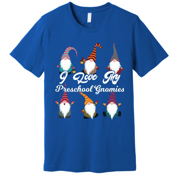 Valentines Day Preschool Teacher I Love My Gnomies Gift Premium T-Shirt