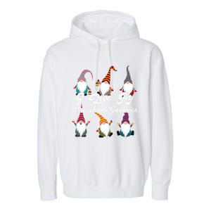 Valentines Day Preschool Teacher I Love My Gnomies Gift Garment-Dyed Fleece Hoodie