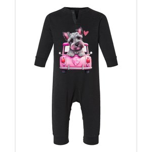 Valentines Day Puppy Cute Gift Infant Fleece One Piece