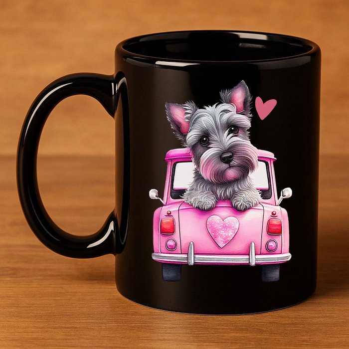Valentines Day Puppy Cute Gift 11oz C Handle Ceramic Mug