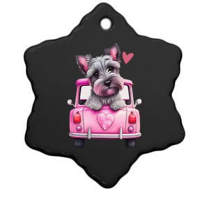 Valentines Day Puppy Cute Gift Ceramic Star Ornament