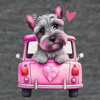 Valentines Day Puppy Cute Gift 7 Panel Mesh Trucker Snapback Hat