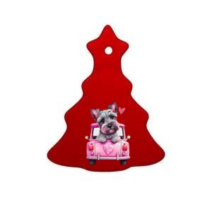 Valentines Day Puppy Cute Gift Ceramic Tree Ornament