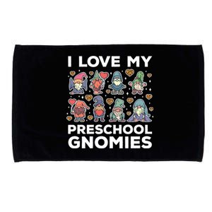 Valentines Day Preschool Teacher I Love My Gnomies Cute Gift Microfiber Hand Towel