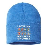 Valentines Day Preschool Teacher I Love My Gnomies Cute Gift Sustainable Knit Beanie