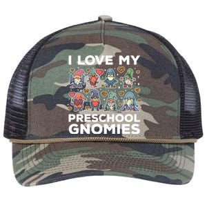 Valentines Day Preschool Teacher I Love My Gnomies Cute Gift Retro Rope Trucker Hat Cap