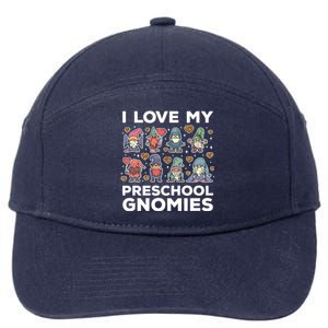 Valentines Day Preschool Teacher I Love My Gnomies Cute Gift 7-Panel Snapback Hat