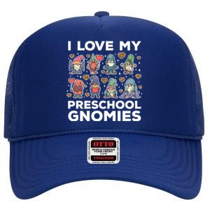 Valentines Day Preschool Teacher I Love My Gnomies Cute Gift High Crown Mesh Back Trucker Hat