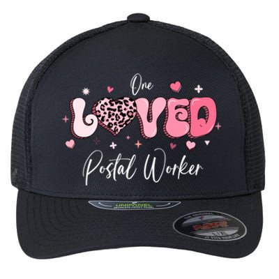 Valentines Day Postal Worker Gift Flexfit Unipanel Trucker Cap