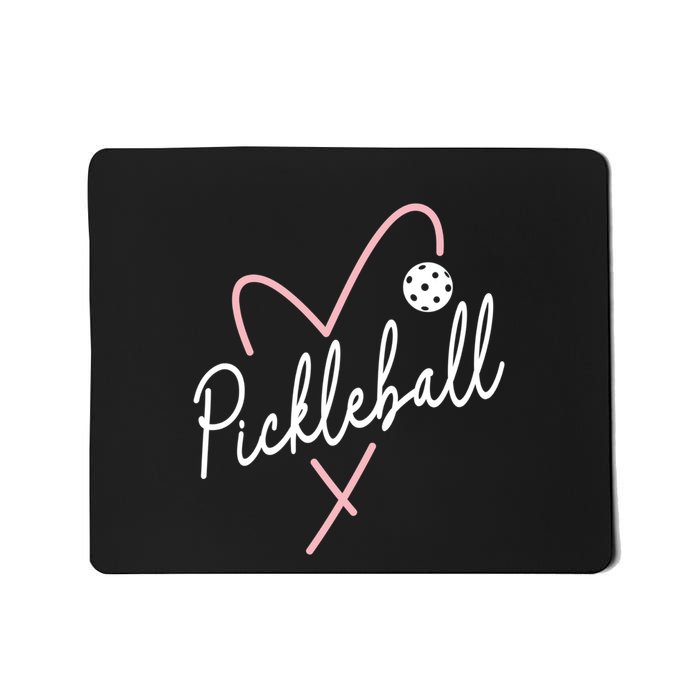 ValentineS Day Pickleball Heart Funny Heart Shape Mousepad