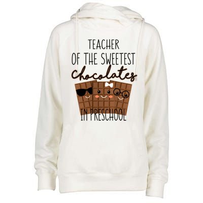 Valentines Day Preschool Teacher Kawaii Chocolate Bar Great Gift Womens Funnel Neck Pullover Hood