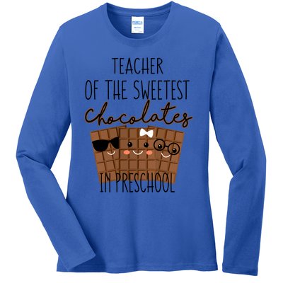 Valentines Day Preschool Teacher Kawaii Chocolate Bar Great Gift Ladies Long Sleeve Shirt