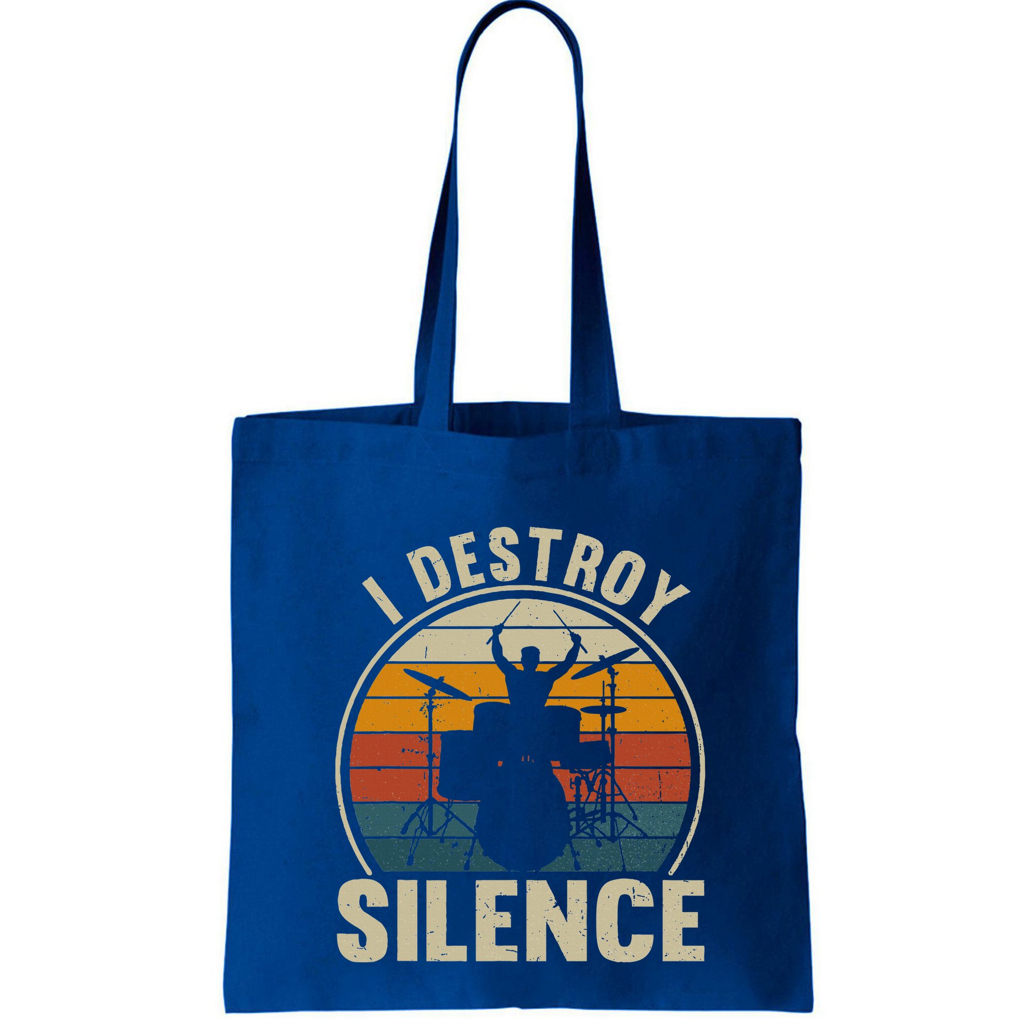Vintage Drums Player I Destroy Silence Drummer Bag
