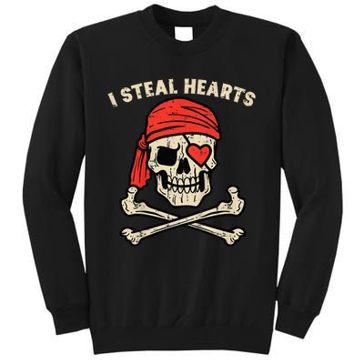 Valentines Day Pirate I Steal Hearts Cool Sweatshirt