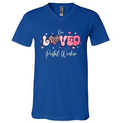 Valentines Day Postal Worker Gift V-Neck T-Shirt