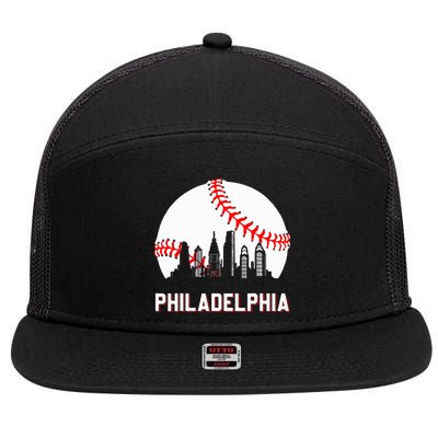 Vintage Distressed Philly Baseball Lovers 7 Panel Mesh Trucker Snapback Hat