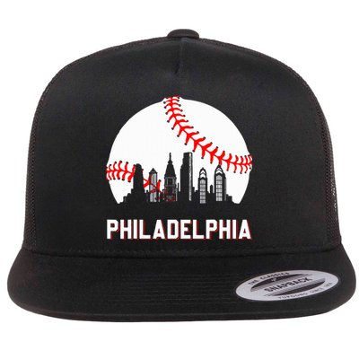 Vintage Distressed Philly Baseball Lovers Flat Bill Trucker Hat