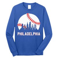 Vintage Distressed Philly Baseball Lovers Long Sleeve Shirt