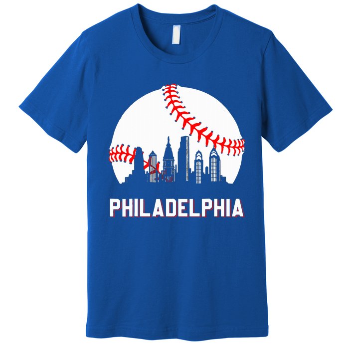 Vintage Distressed Philly Baseball Lovers Premium T-Shirt