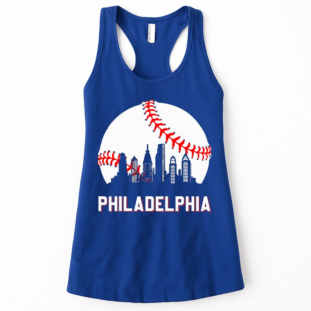 Vintage Distressed Philly Baseball Lovers Womens Tank Top