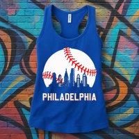 Vintage Distressed Philly Baseball Lovers Womens Tank Top