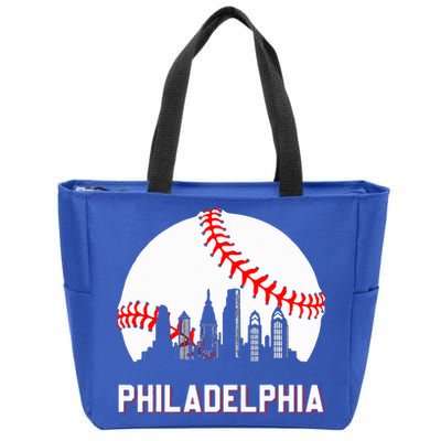 Vintage Distressed Philly Baseball Lovers Zip Tote Bag