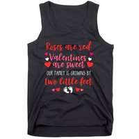 Valentines Day Pregnancy Announcement Baby Reveal Mom Tank Top