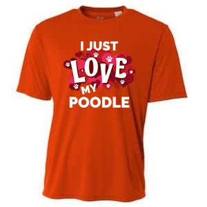 Valentine's Day Poodle Dog Love Gift Meaningful Gift Cooling Performance Crew T-Shirt