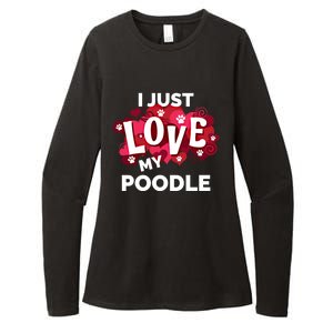 Valentine's Day Poodle Dog Love Gift Meaningful Gift Womens CVC Long Sleeve Shirt