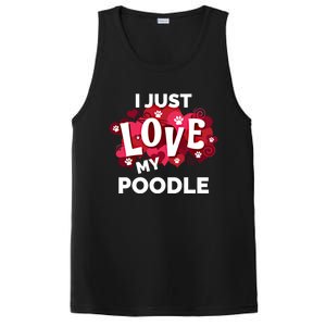 Valentine's Day Poodle Dog Love Gift Meaningful Gift PosiCharge Competitor Tank