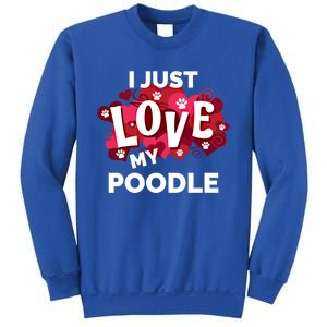 Valentine's Day Poodle Dog Love Gift Meaningful Gift Sweatshirt